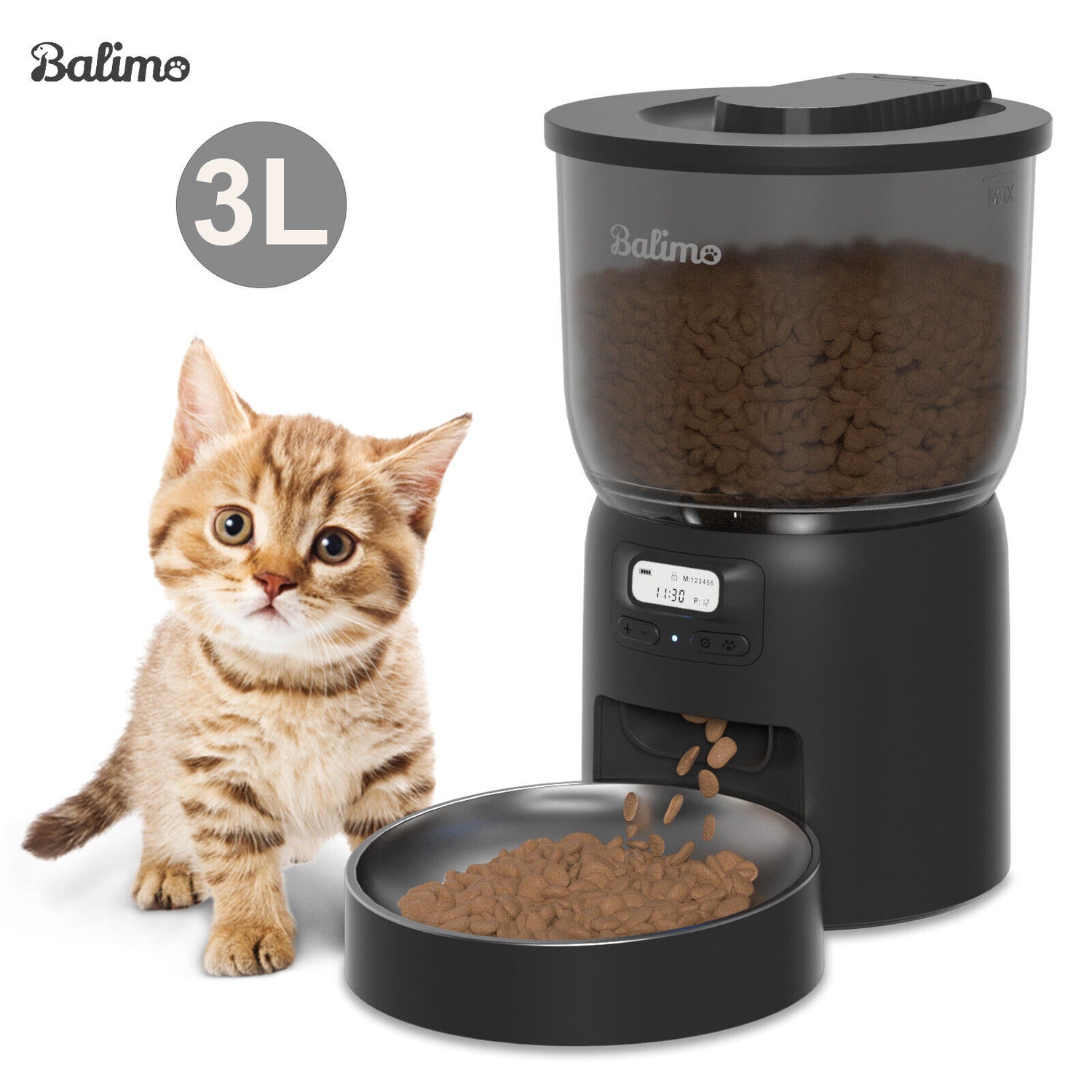 3L Futterautomat Katze & Hund Automatischer Futterspender Pet Feeder Mit Timer