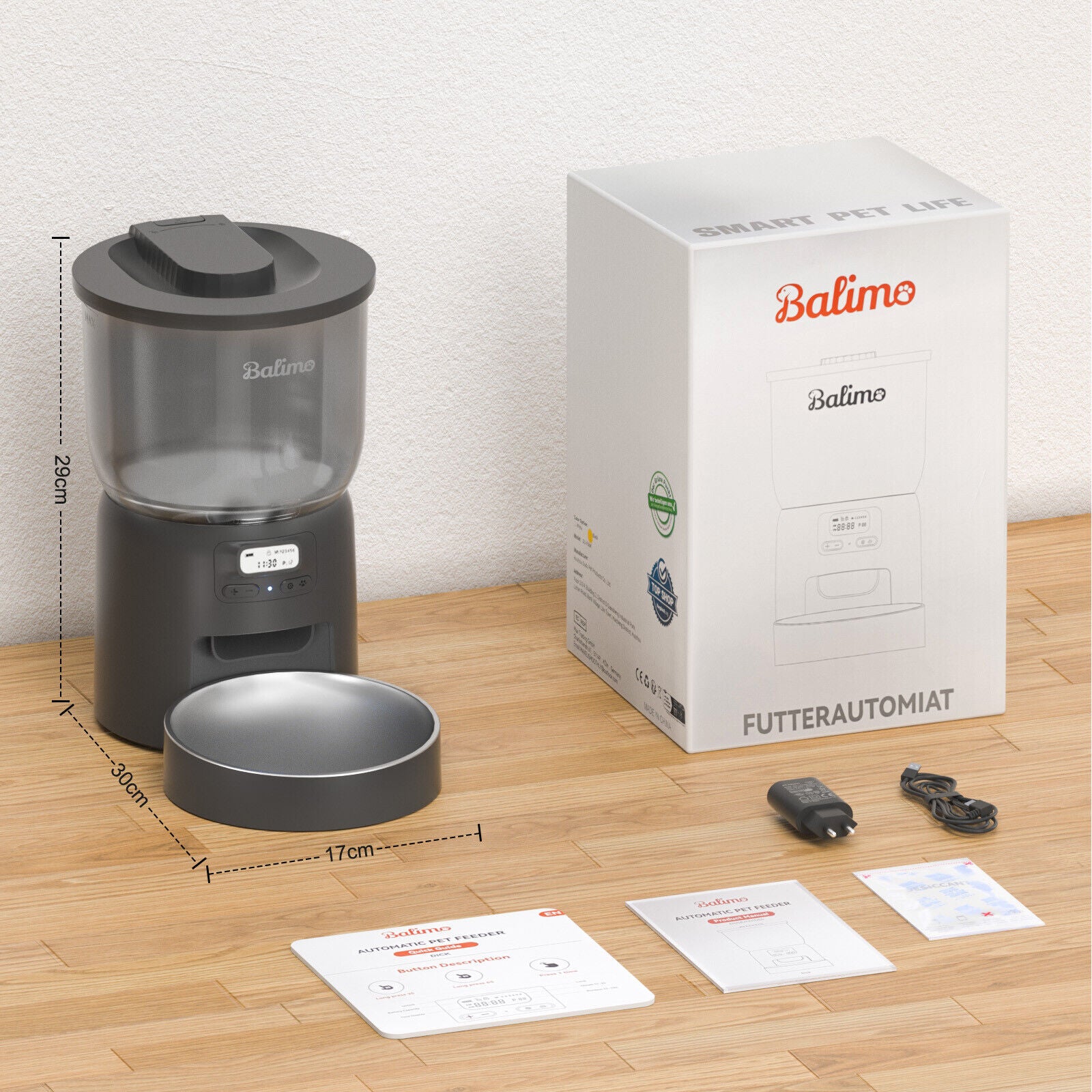 3L Futterautomat Katze & Hund Automatischer Futterspender Pet Feeder Mit Timer