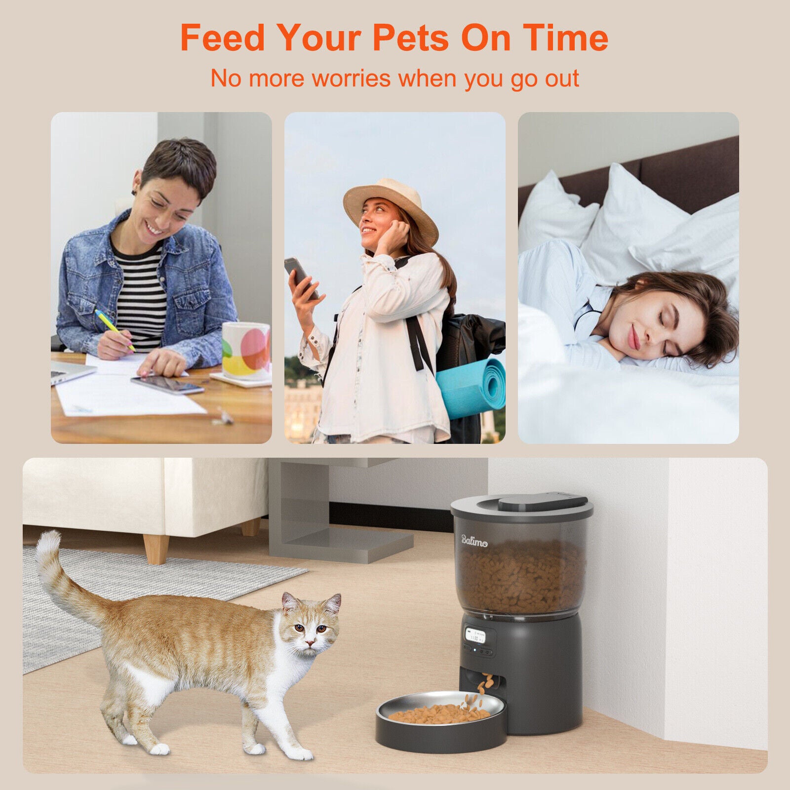 3L Futterautomat Katze & Hund Automatischer Futterspender Pet Feeder Mit Timer