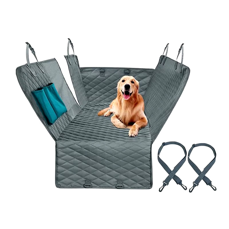 Double Zipper Car Pet Seat Pad Waterproof Dirt Resistant Suitable Multiple Models Solid Color Cars Rear Seats Cushion Size:143×153CM 