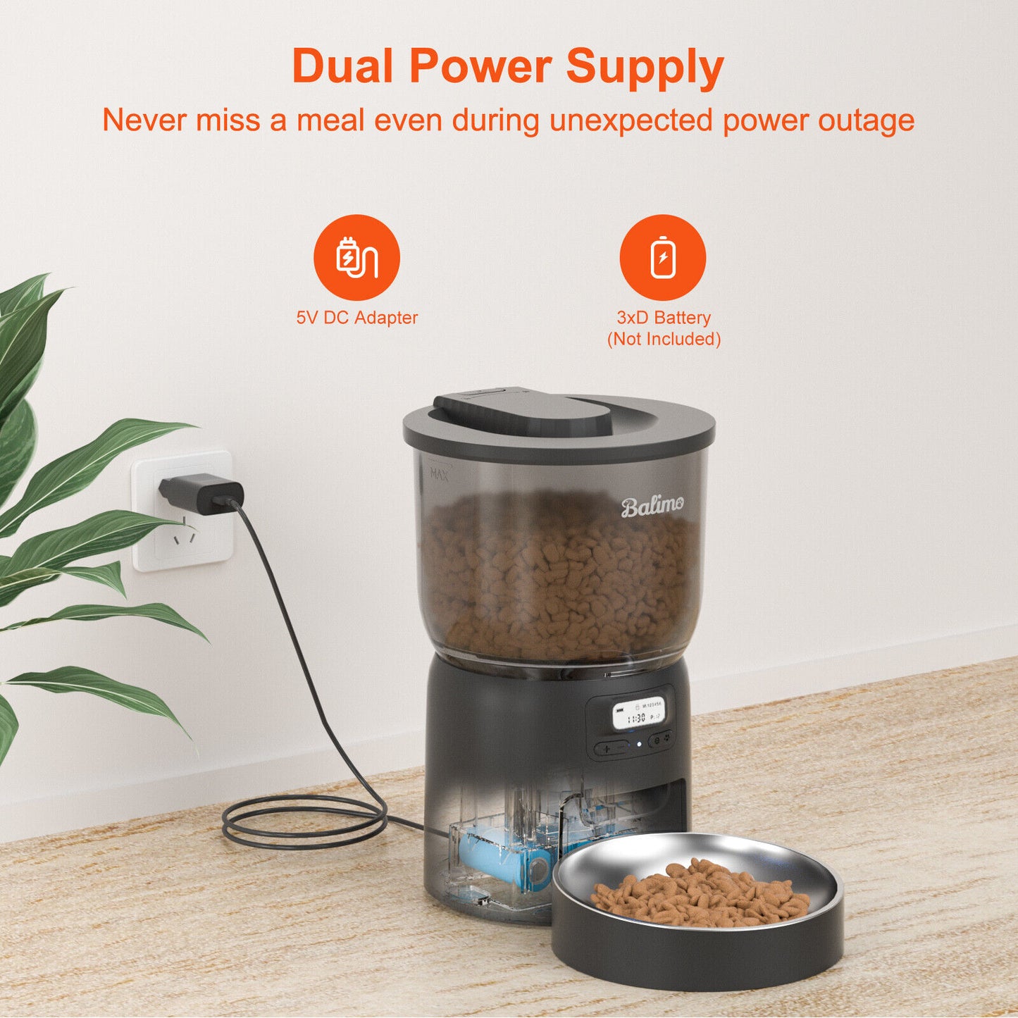 3L Futterautomat Katze & Hund Automatischer Futterspender Pet Feeder Mit Timer