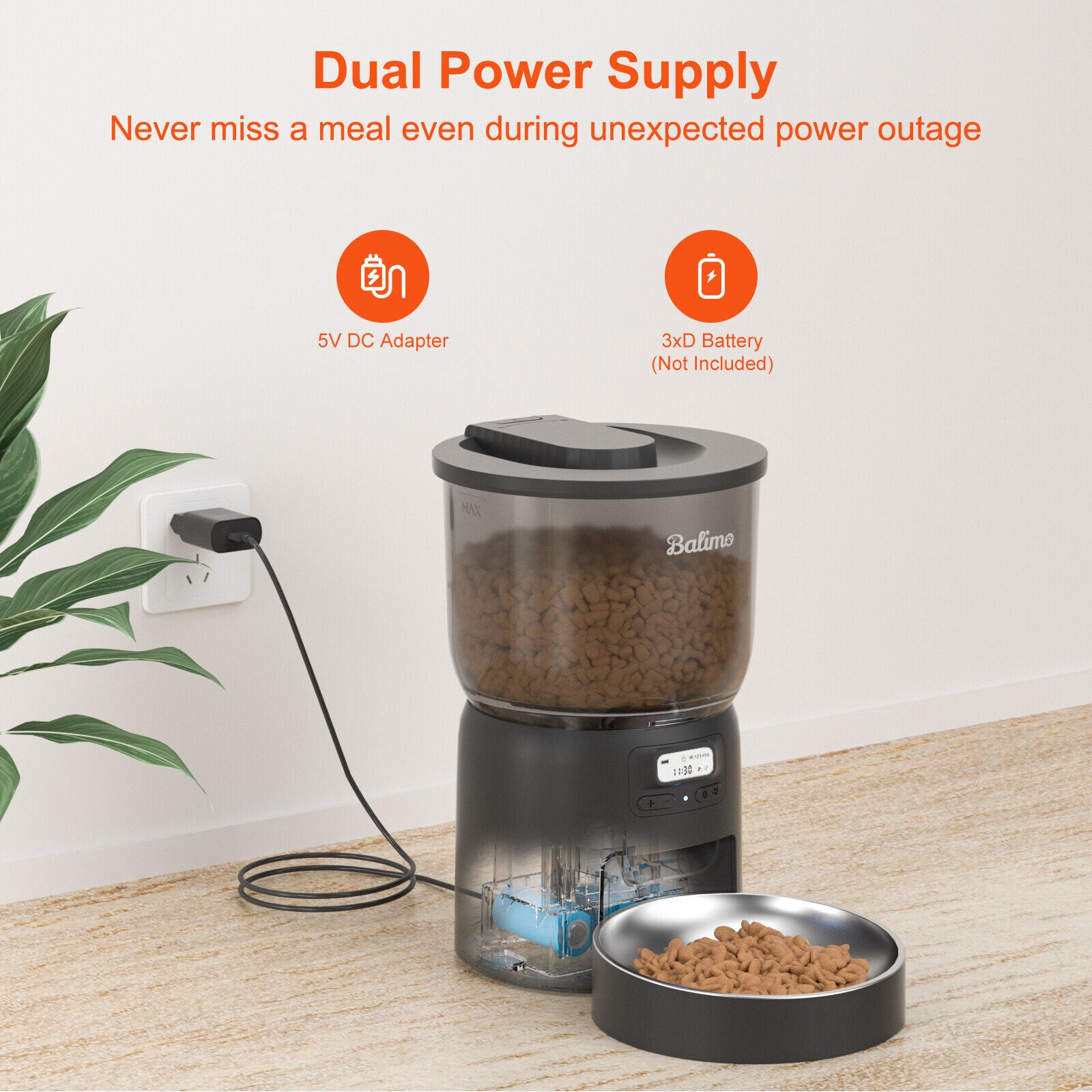 3L Futterautomat Katze & Hund Automatischer Futterspender Pet Feeder Mit Timer